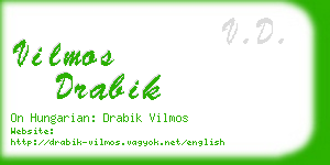 vilmos drabik business card